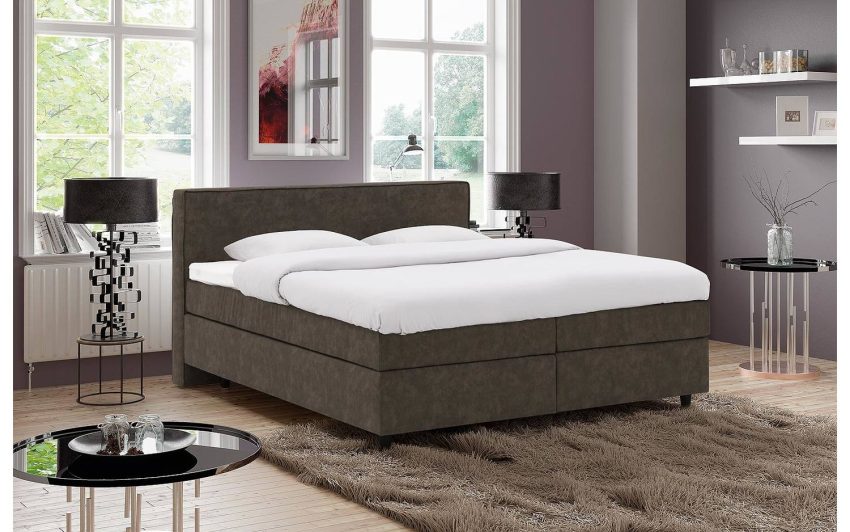 Goossens Basic Boxspring Compleet Inus, Vlak 180 x 200 cm (=2x 90 x 200 cm) met hoofdbord